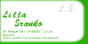 lilla sranko business card